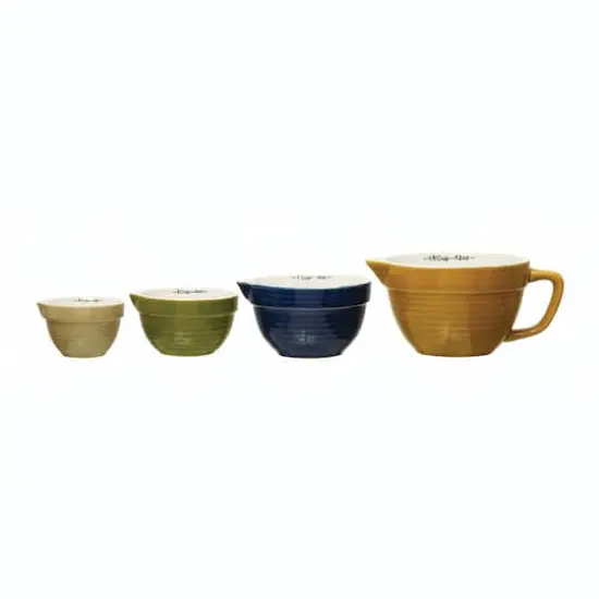 Hello Honey&reg; Stoneware Batter Bowl Measuring Cup Set {1}