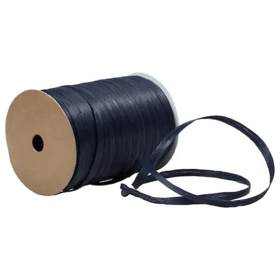JAM Paper 100yd. Raffia Ribbon Navy Blue {4}