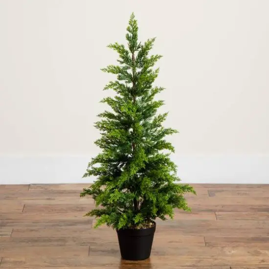 3ft. Artificial Cypress Topiary Christmas Tree {6}