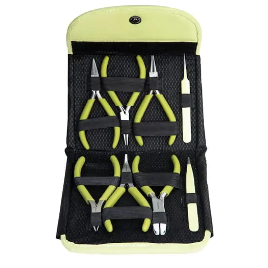 The Beadsmith&reg; Fashion Color Plier Set & Clutch Light Olive {4}