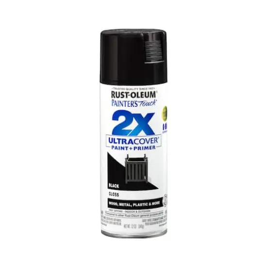Rust-Oleum&reg; Painter's Touch&reg; 2X Ultra Cover&reg; Gloss Spray Paint Black {1}