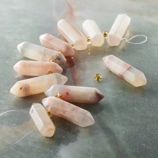 Pink Agate Spike Beads by Bead Landing&trade; {3}