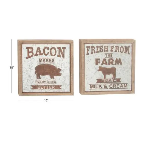 18" Farmhouse Wall Sign Set {8}