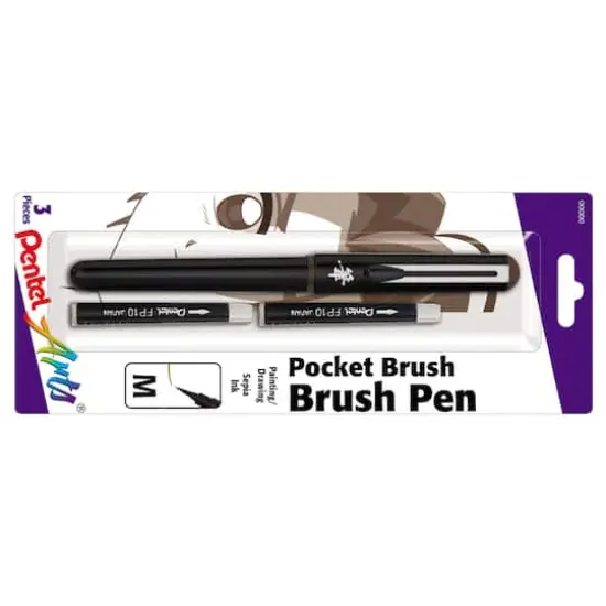Pentel Arts&reg; Medium Sepia Pocket Brush Pen with 2 Refills {3}
