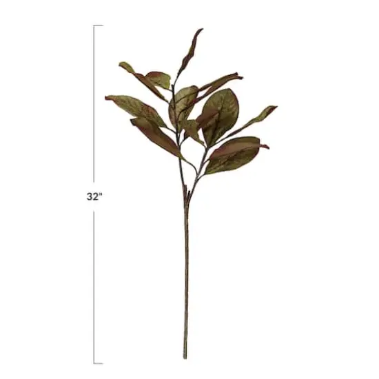 Hello Honey&reg; 32" Green Faux Magnolia Leaf Branch Stem {4}