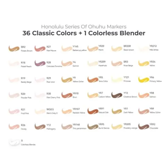 Ohuhu&reg; Honolulu 36 Color Portrait Alcohol Markers {4}