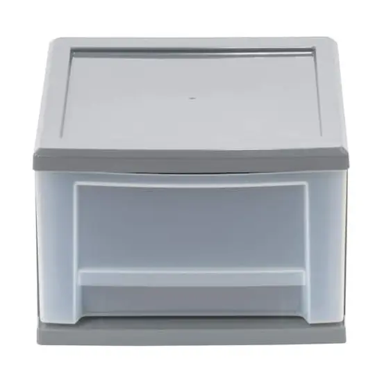 IRIS&reg; 6.5qt. Gray Stackable Storage Drawer {1}