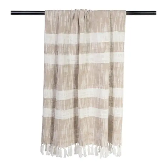 DII&reg; Taupe Slub Stripe Throw {3}