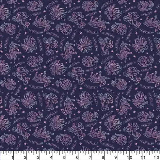 Harry Potter Mystical Houses Precut Cotton Fabric {3}