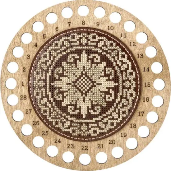 Wonderland Crafts Fair Isle Flower Thread Organizer Embroidery Kit {3}