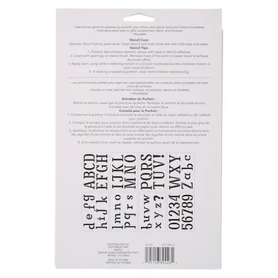 3" Skinny Serif Alphabet Stencils by Craft Smart&reg; {5}