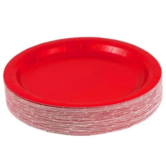 JAM Paper 7" Paper Party Plates, 50ct. Red {3}