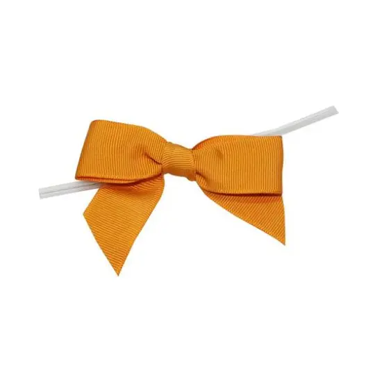 JAM Paper 2.5" Grosgrain Twist Tie Bows, 100ct. Gold {1}