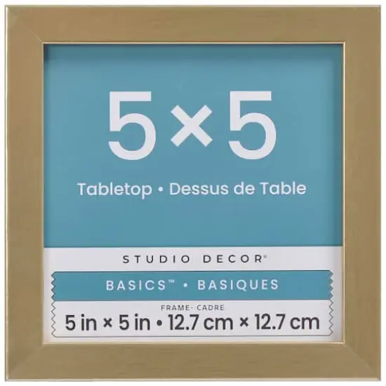 Basics&trade; 5" x 5" Gold Linear Tabletop Frame by Studio D&eacute;cor&reg; {1}