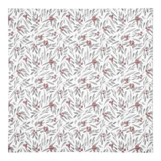 Holly And Leaves 10x10 Cotton Twill Napkin {1}