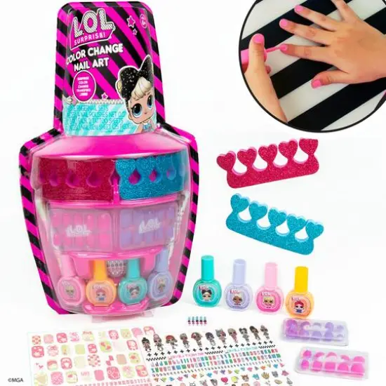 L.O.L. Surprise! Color Change Nail Art {3}