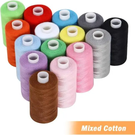 HAITRAL&reg; 15 Color Lively Cotton Sewing Thread Kit {6}