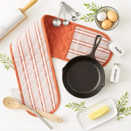 DII&reg; Chef Stripe Double Oven Mitt Spice {7}