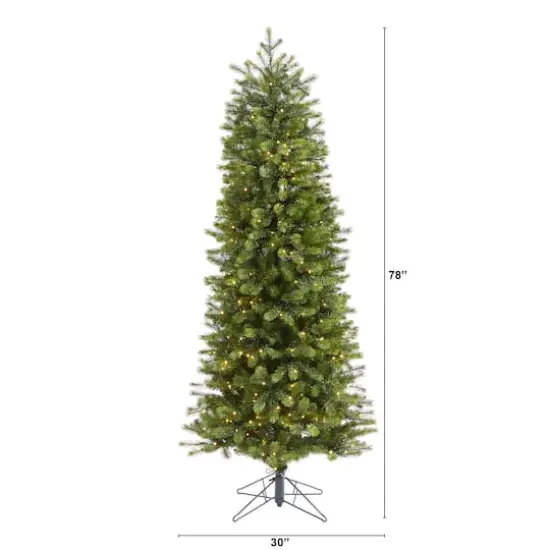 6.5ft. Pre-Lit Colorado Mountain Spruce Artificial Christmas Tree, Warm White LED Lights {10}