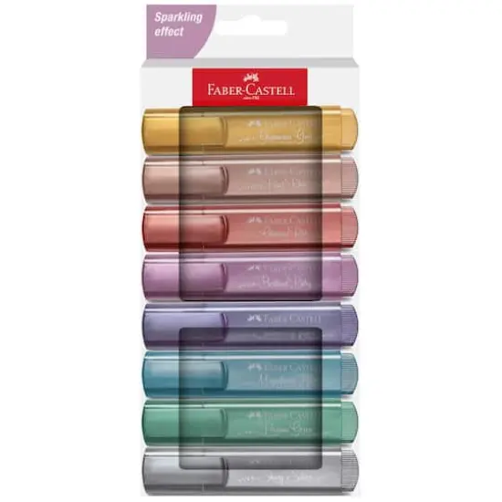 Faber-Castell&reg; Textliner Sparkling Effect 8 Color Metallic Highlighters {1}