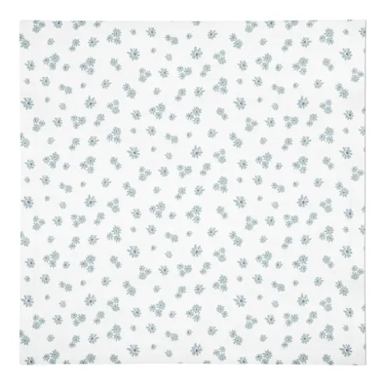 Daisy Pattern Cotton Twill Napkin Blue {1}