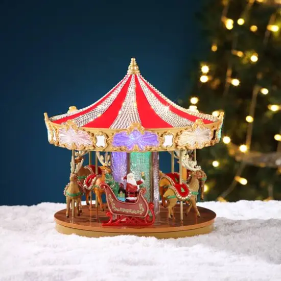 12" Swarovski&reg; LED Holiday Carousel {3}