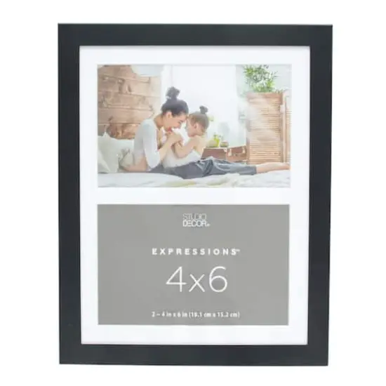Expressions&trade; 2 Opening 4" x 6" Black Collage Frame by Studio D&eacute;cor&reg; {1}