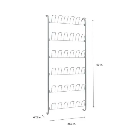 Organize It All 18 Pair Over the Door Shoe Rack {7}