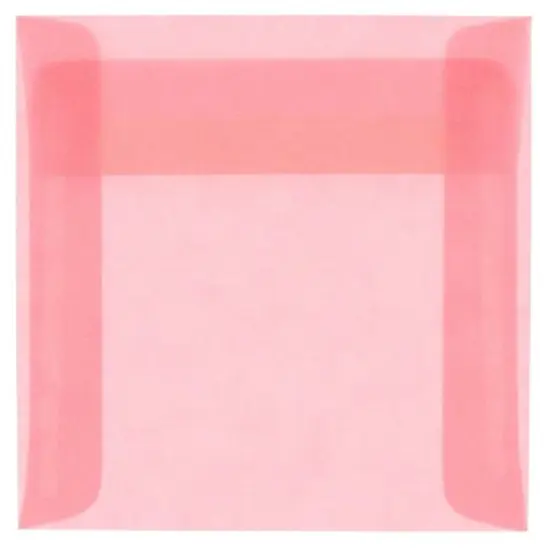JAM Paper 6" x 6" Translucent Vellum Invitation Envelopes, 50ct. Blush Pink {1}