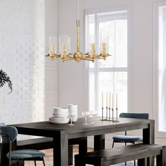 Hello Honey&reg; Antiqued Gold 6-Light Chandelier {3}