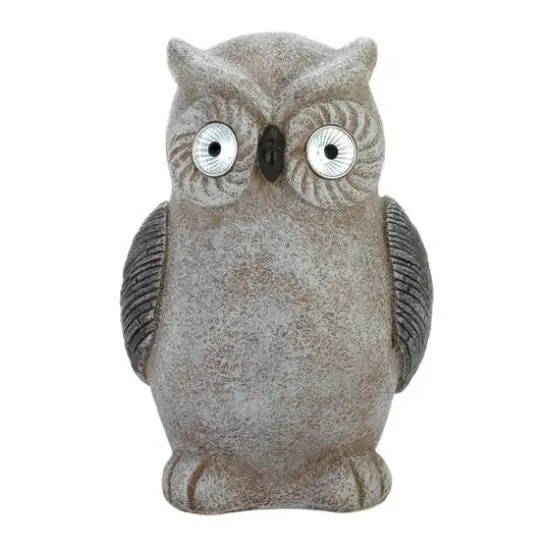 12" Solar Owl Statue {3}