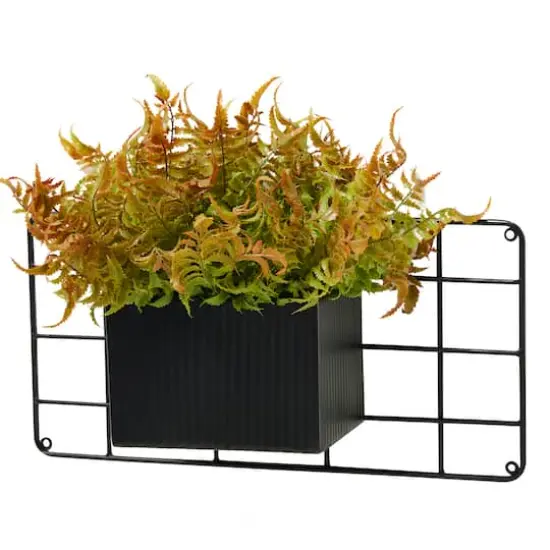 Glitzhome&reg; Black Metal Vertical Wall Planter Stands Set {9}
