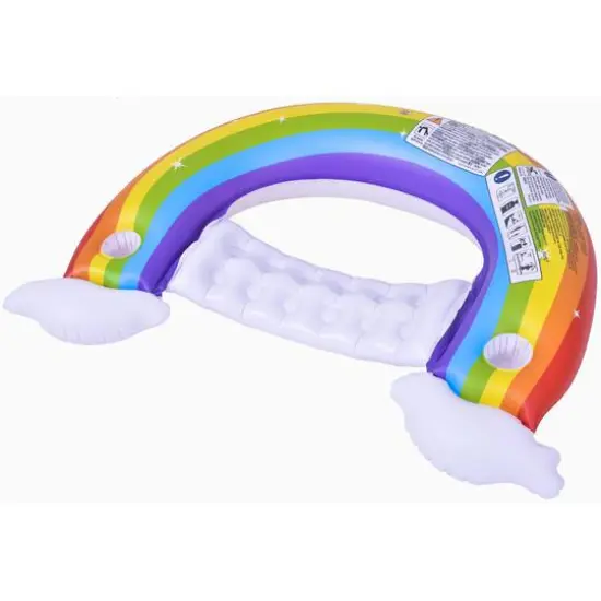 Pool Central® 4.75ft. Inflatable Rainbow Swimming Pool Lounge Chair {6}