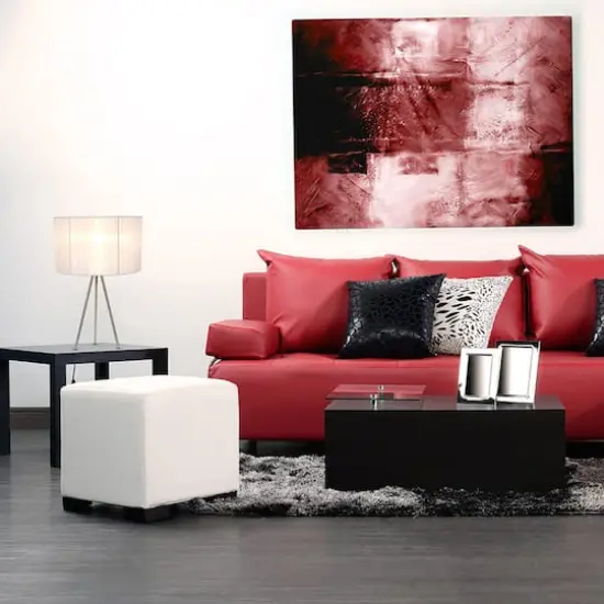 Simple Designs Brushed Nickel Tripod Table Lamp Brushed Nickel/White {5}