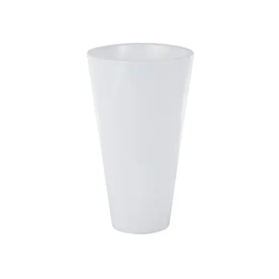 24.25" White Fiberglass Minimalistic Decorative Vase {1}