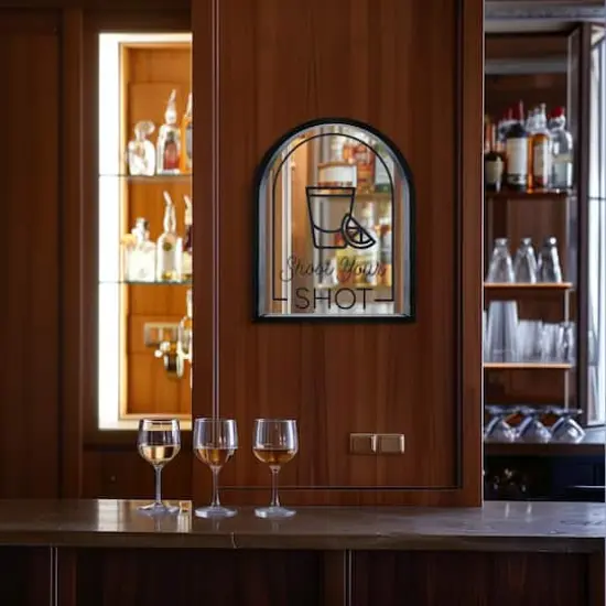 American Art Decor Shoot your Shot Printed Framed Mirror {3}