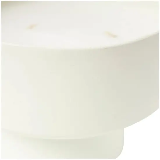 White Wax Cozy Cashmere Scented Candle with Elevated Matte White Container {4}