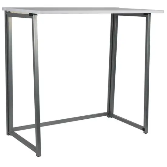 Organize It All 29" x 18" x 32" Foldable Scratch-Resistant Desk White {9}