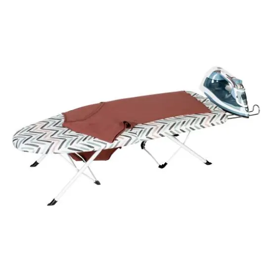 Honey Can Do Patterned Tabletop Collapsible Ironing Board with Cover {3}