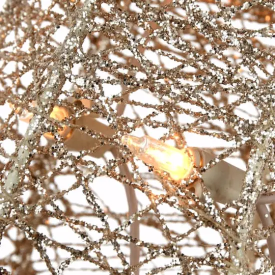 Crystal Splendor Champagne Doe and Fawn with 105 LED Mini Lights {4}