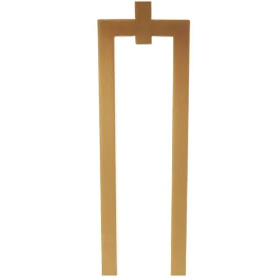 White Marble Geometric Accent Table with Gold Metal Rectangular Stand {6}