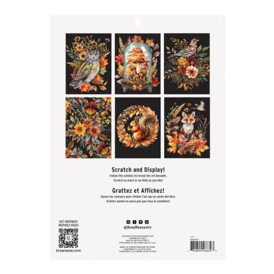 Brea Reese&trade; 9" x 12" Autumn Equinox Scratch Art Paper Pad {6}