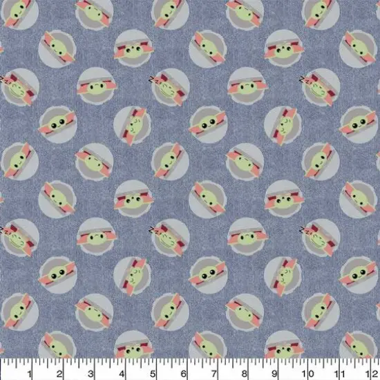 The Mandalorian The Child Toss in Denim Precut Cotton Fabric {3}