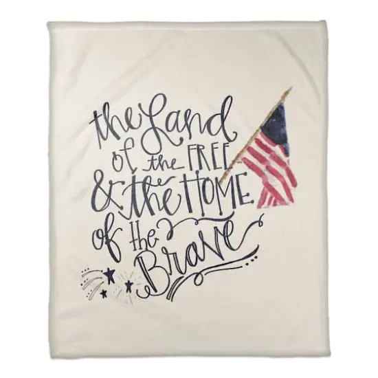 Land of the Free Coral Fleece Blanket {1}
