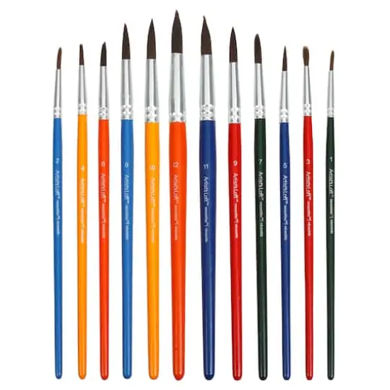 Necessities&trade; Synthetic Watercolor Round 12 Piece Brush Set by Artist's Loft&reg; {1}