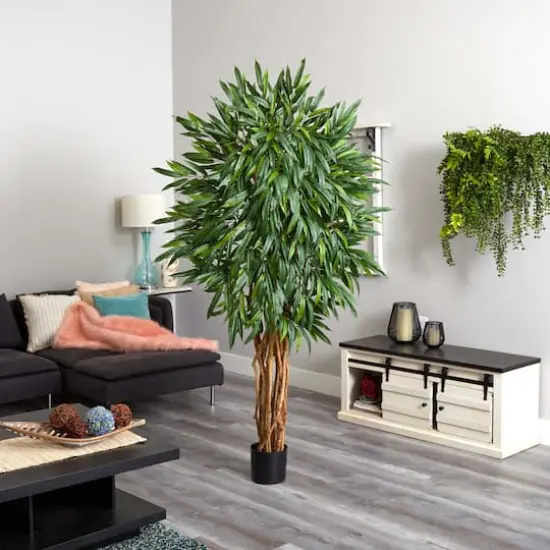 6ft. Potted Weeping Ficus Silk Tree {4}