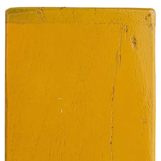 Hello Honey 27.5" Mustard Square Reclaimed Wood & Metal Wall Shelf {11}