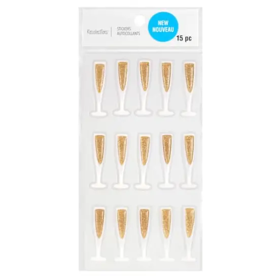 Champagne Glass Stickers by Recollections&trade; {1}
