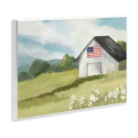Stupell Industries American Flag on Barn Wall Plaque Art {4}