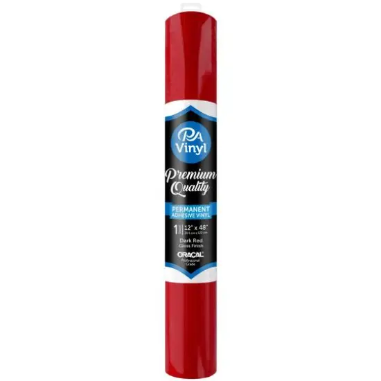 PA Vinyl Gloss Permanent Adhesive Vinyl Dark Red {1}